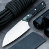Ultra Sharp Full Chef Knife D2 Steel 4.17-Inch Blade Ambidextrous G10 Fiber Aluminum Handle Matte Finish Waterproof Kitchens - Black