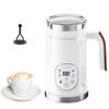 5-in-1 Milk Frother with Upgraded LED Display Touch Screen - Hot And Cold Foam Maker Milk Warmer for Coffee Latte - White