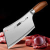 Hand Forged Kitchen Chef Knife Heavy Duty Bone Meat Butcher Cleaver, Multi-Functional knife for Home and Commercial Kitchens - White