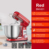 Kitchen Food Stand Mixer, Blender, Quiet Motor, Cream Egg Whisk, Whip Dough Kneader, 6-Speed, 1200 W, 6 L, DC - Red