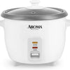 3-Cup Uncooked / 6-Cup Cooked Small Rice Cooker, Oatmeal Soup Maker with Auto Keep Warm, 1.5 Qt White - White