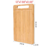 Bamboo Cutting Board - Thickened Kitchen Chopping Board for Meat, Vegetables & Fruit - M 30.5CMx20CMx1.2CM