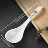 Household Ceramic Long Handled Soup Spoon, Thickened Anti Scald Kitchen Cooking Spoon, Food Grade High Temperature Resistant - 1pcs