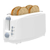 4 Slice Extra Long Slot Toaster with 6 Browning Levels & Defrost/Reheat Functions - White