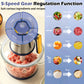 SPEHKAOO 3L Food Processor with 2 Bowls – 12 Cup Glass & Stainless Steel, 500W 5-Speed Meat Grinder & Vegetable Chopper, Electric Food Chopper for Family Cooking, Meat, Nuts, Garlic, Salsa, Guacamole