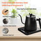 Gooseneck Electric Kettle Temperature Control & Keep Warm, 7 TEMP Control Electric Kettles for Boiling Water,Quickly Heating Kettle Electric Stainless Steel for Coffee & Tea, 800W/1L