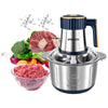 Food Processor,5-Speed Electric Food Chopper,Meat Grinder 5L(20Cups) with two 6-blade sets,500w Powerful Vegetable Chopper Used for Dough Mixing,Meat, Nuts, Fruits, Garlic And Vegetables - Blue