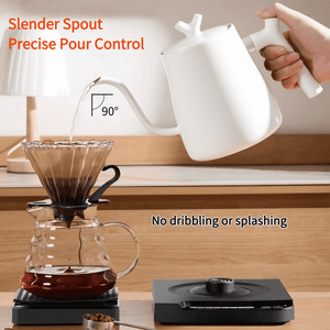 Gooseneck Electric Kettle Temperature Control & Keep Warm, 7 TEMP Control Electric Kettles for Boiling Water,Quickly Heating Kettle Electric Stainless Steel for Coffee & Tea, 800W/1L
