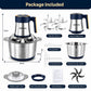 Food Processor,5-Speed Electric Food Chopper,Meat Grinder 5L(20Cups) with two 6-blade sets,500w Powerful Vegetable Chopper Used for Dough Mixing,Meat, Nuts, Fruits, Garlic And Vegetables