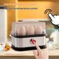 Rapid Egg Cooker 6 Eggs Capacity Electric Stainless Steel, Soft, Medium, Hard Boiled, Egg Steamer, Egg Poacher With Auto Shut-Off, BPA Free