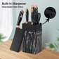 Kitchen Block Knife Set 7Pcs with Sharpener, Forged Cutlery with Razor-Sharp Stainless Steel Blades Anti-Rust Kitchen Knife Block Set, Ergonomical Design