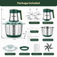Food Processor,5-Speed Electric Food Chopper,Meat Grinder 5L(20Cups) with two 6-blade sets,500w Powerful Vegetable Chopper Used for Dough Mixing,Meat, Nuts, Fruits, Garlic And Vegetables