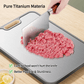 Titanium Cutting Boards for Kitchen,Pure Titanium and Wheat Straw PP Double Sided, Easy to Clean Chopping Board,Kitchen Essentials Large Size 15”×11”