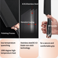 Kitchen Block Knife Set 7Pcs with Sharpener, Forged Cutlery with Razor-Sharp Stainless Steel Blades Anti-Rust Kitchen Knife Block Set, Ergonomical Design