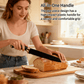Kitchen Block Knife Set 7Pcs with Sharpener, Forged Cutlery with Razor-Sharp Stainless Steel Blades Anti-Rust Kitchen Knife Block Set, Ergonomical Design