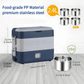 Electric Lunch Box for Adults, 200W Heated Lunch Containers 2.4L(10Cups) Stainless Steel Electric Food Warmer,4 bowls Double Layer Quick Heatable Lunchbox for Office/home