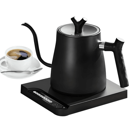 Gooseneck Electric Kettle Temperature Control & Keep Warm, 7 TEMP Control Electric Kettles for Boiling Water,Quickly Heating Kettle Electric Stainless Steel for Coffee & Tea, 800W/1L