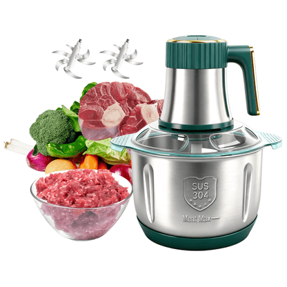 Food Processor,5-Speed Electric Food Chopper,Meat Grinder 5L(20Cups) with two 6-blade sets,500w Powerful Vegetable Chopper Used for Dough Mixing,Meat, Nuts, Fruits, Garlic And Vegetables