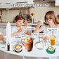Rechargeable Milk Frother Handheld,Kitchen Essentials Hand Mixer with 3 Stainless Whisks Heads,Electric Whisk Frother for Latte, Cappuccino,Macchiato,Matcha, Egg, Milk Powder,with Stand