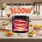 2.5L 1500W Electric Deep Fryer, Stainless Steel Countertop Home Fryer with Basket for Fried Chicken, Fries & Wings