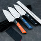 Ultra Sharp Full Chef Knife D2 Steel 4.17-Inch Blade Ambidextrous G10 Fiber Aluminum Handle Matte Finish Waterproof Kitchens