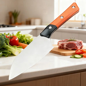 Ultra Sharp Full Chef Knife D2 Steel 4.17-Inch Blade Ambidextrous G10 Fiber Aluminum Handle Matte Finish Waterproof Kitchens