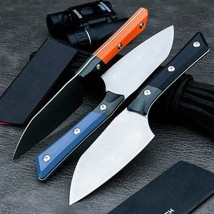 Ultra Sharp Full Chef Knife D2 Steel 4.17-Inch Blade Ambidextrous G10 Fiber Aluminum Handle Matte Finish Waterproof Kitchens