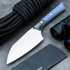 Ultra Sharp Full Chef Knife D2 Steel 4.17-Inch Blade Ambidextrous G10 Fiber Aluminum Handle Matte Finish Waterproof Kitchens - Blue