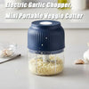 Electric Garlic Chopper, Mini Food Processor & Food Chopper for Kitchen, Portable Cordless Garlic Mincer with 6 Stainless Steel Blades, Small Vegetable Chopper for Onion Salad - Blue