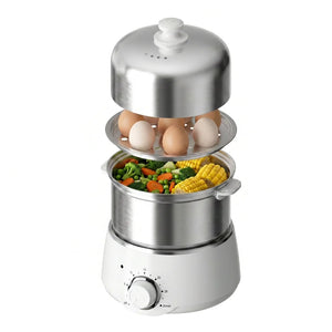 Egg Cooker with Timer - 14 Egg Capacity Electric Steamer for Hard Soft Boiled, Poached, Scrambled Eggs & Omelets, Auto Shut Off