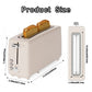 2 Slice Stainless Steel Long Slot Toaster, 6 Shade Settings, 10" Slot for Bagels & Bread, Defrost Cancel Function, Removable Crumb Tray
