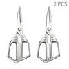 Stainless Steel Kitchen Shears Multifunctional Stainless Steel Kitchen Tools Cutting Vegetables Meat Fish Food Scissors - 2Pcs