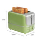 2 Slice Wide Slot Toaster with 7 Preset Temperature and Defrost Small Household Bread Maker Sandwich Maker Toaster