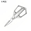 Stainless Steel Kitchen Shears Multifunctional Stainless Steel Kitchen Tools Cutting Vegetables Meat Fish Food Scissors - 1Pc
