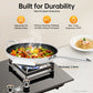 316Ti Stainless Steel Honeycomb Wok 13.4 Inch Non Stick Frying Pan Induction Cooktop Compatible Gas Stove Modern Kitchen Cookware