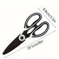 Heavy Duty Multifunctional Kitchen Scissors Stainless Steel for Cutting Poultry Vegetables Opening Bottles Cracking Nuts