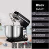 Kitchen Food Stand Mixer, Blender, Quiet Motor, Cream Egg Whisk, Whip Dough Kneader, 6-Speed, 1200 W, 6 L, DC - Black