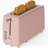 2 Slice Stainless Steel Long Slot Toaster, 6 Shade Settings, 10" Slot for Bagels & Bread, Defrost Cancel Function, Removable Crumb Tray - Pink