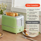2 Slice Wide Slot Toaster with 7 Preset Temperature and Defrost Small Household Bread Maker Sandwich Maker Toaster