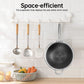 316Ti Stainless Steel Honeycomb Wok 13.4 Inch Non Stick Frying Pan Induction Cooktop Compatible Gas Stove Modern Kitchen Cookware