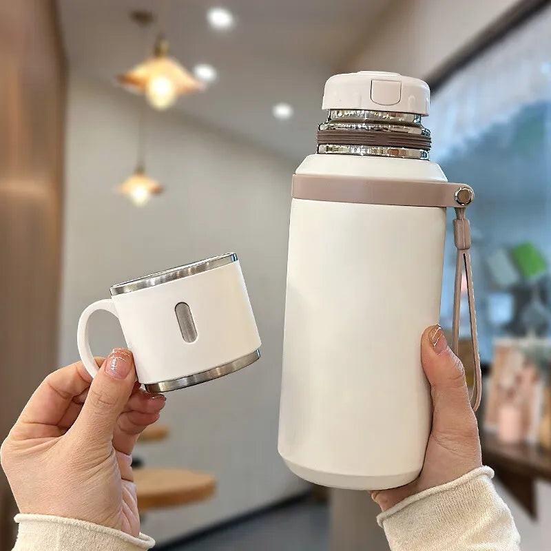 600ml Stainless Steel Travel Thermos - Leak-Proof Insulated Mug 600ml Stainless Steel Travel Thermos - Leak-Proof Insulated Mug