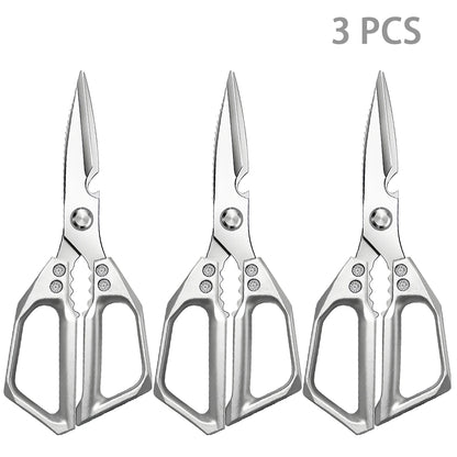 Stainless Steel Kitchen Shears Multifunctional Stainless Steel Kitchen Tools Cutting Vegetables Meat Fish Food Scissors