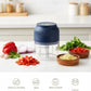 Electric Garlic Chopper, Mini Food Processor & Food Chopper for Kitchen, Portable Cordless Garlic Mincer with 6 Stainless Steel Blades, Small Vegetable Chopper for Onion Salad