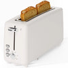2 Slice Stainless Steel Long Slot Toaster, 6 Shade Settings, 10" Slot for Bagels & Bread, Defrost Cancel Function, Removable Crumb Tray - White