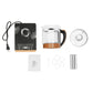 1.8L Electric Glass Tea Kettle with Infuser & Steamer Rack, 18-in-1 Smart Tea Maker, 800W High-Borosilicate Glass Kettle