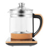1.8L Electric Glass Tea Kettle with Infuser & Steamer Rack, 18-in-1 Smart Tea Maker, 800W High-Borosilicate Glass Kettle - Brown