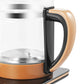 1.8L Electric Glass Tea Kettle with Infuser & Steamer Rack, 18-in-1 Smart Tea Maker, 800W High-Borosilicate Glass Kettle