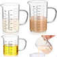 High Borosilicate Glass Measuring Cups Clear Glass Scale Cup With Handle V Shaped Spout Kitchen Glass Measuring Beaker