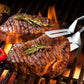 10-Inch 304 Stainless Steel Steak Tongs: Multi-Purpose Food Clip for Grilling, Serving & Cooking