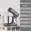 Kitchen Food Stand Mixer, Blender, Quiet Motor, Cream Egg Whisk, Whip Dough Kneader, 6-Speed, 1200 W, 6 L, DC - Gray
